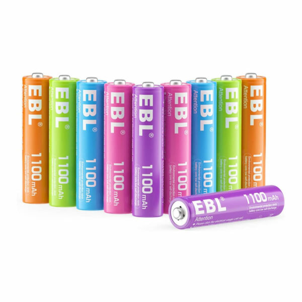 10 piles rechargeables AAA (HR03) 1100 mAh Ni-Mh