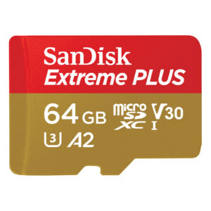 SanDisk Extreme Plus microSDXC UHS-I U3 A2 V30 64 Go + Adaptateur SD